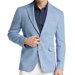 JOE Joseph Abboud Light Blue Linen Slim Fit Sport Coat (42S)